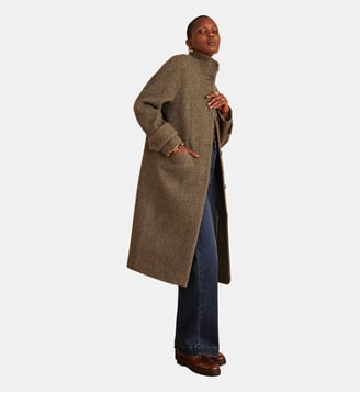 Manteau Long En Laine Duke - Maison 123 - Vert