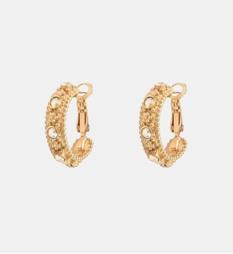 Boucles d'oreilles fines créoles   - Farah - Satellite - Doré