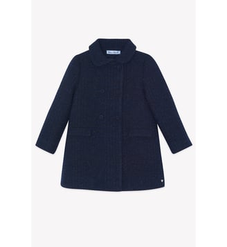 Manteau -  tweed col claudine - Tartine Et Chocolat - Marine