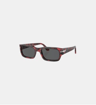 Lunettes de soleil Rectangulaire PO3347S Adrien - Persol - Havana rouge