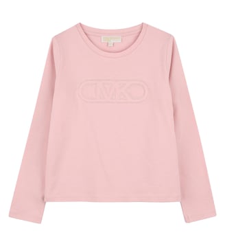 T-shirt manches longues en jersey - Michael Kors Kids - Vieux rose