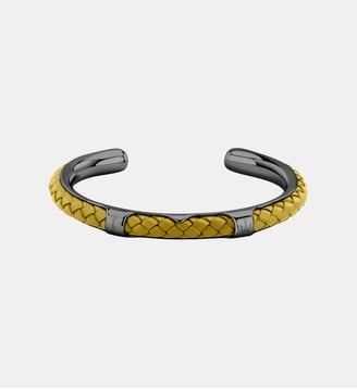 Bracelet jonc Leather Anthracite JM226AVE39-PAR - Maserati - Anthracite et jaune