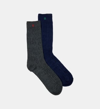Pack de 2 Chaussettes - Odaje - Marine et gris