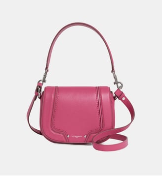 Petit sac bandoulière Ella en cuir grainé - Le Tanneur - Rose