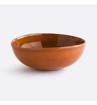 Saladier en grès émail réactif, diamètre 22,5 cm - La Redoute Interieurs - Caramel