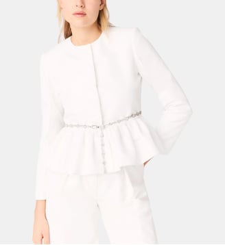 Veste courte et ceinture bijoux - Maje - Blanc