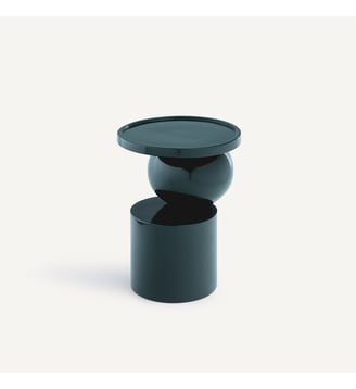 Bout de canapé en acacia finition glossy - AM.PM - Vert de prusse