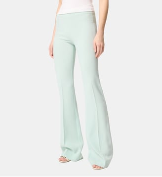 Pantalon évasé à pli marqué - Pinko - Vert