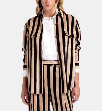 Veste Better Than Your Boyfriend'S Stripes Light Beige - La DoubleJ - Beige