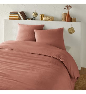Parure de lit microfibre lavée polyester recyclé La Redoute Interieurs