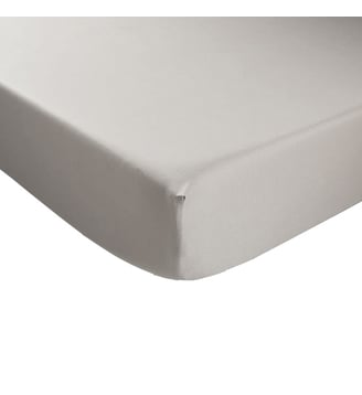 Drap housse Percale de coton thermorégulée - Dodo - Gris clair