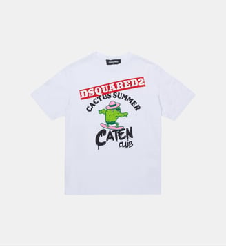 T-shirt avec logo sur le devant - Dsquared2 - Blanc