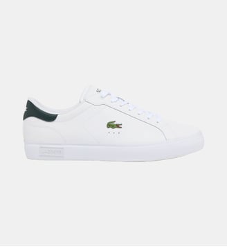 Sneakers Powercourt homme en cuir - Lacoste - Blanc et vert foncé