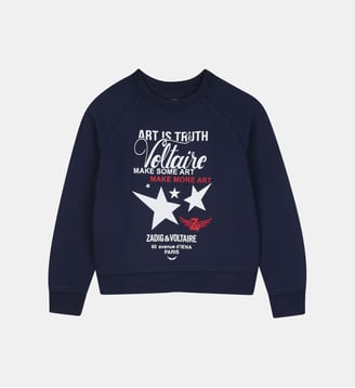 Sweat à manches longues - Zadig&Voltaire Kids - Bleu cargo