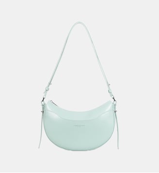 Sac à main demi-lune Suave Ace en cuir - Lancaster - Bleu perle