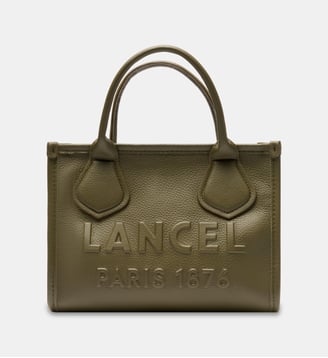 Sac cabas zippé S cuir - Lancel - Vert