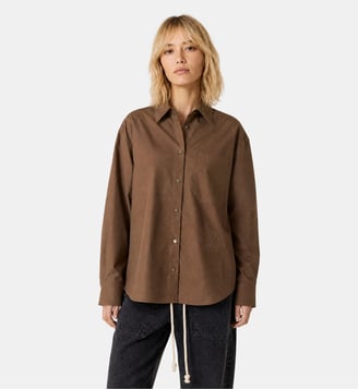 Chemise Cox Plain - Leon & Harper - Brown