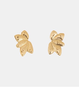 Boucles d'oreilles feuilles en acier inoxydable - Balaboosté - Doré