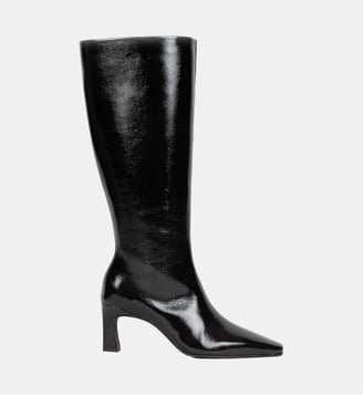 Bottes Coline Cuir Verni Froissé - Bobbies - Noir
