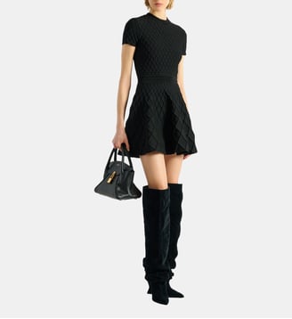 Robe patineuse en maille - Balmain - Noir