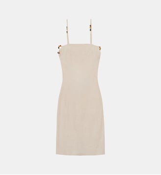 Robe longueur midi droite uni RIVAN - La Petite Etoile - Naturel