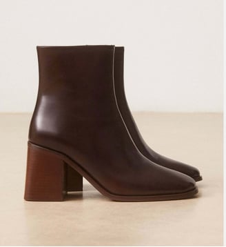 Bottines à talons en cuir Numéro 707 - Rivecour - Marron
