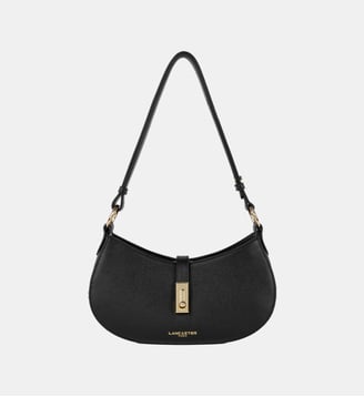 Petit sac besace Milano Horizon en cuir - Lancaster - Noir