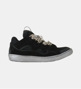 Sneakers Curb Id Chaîne En Suède - Lanvin - Noir