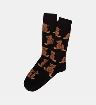 Chaussettes en coton - Old Teddy Noir - Arthur - Noir