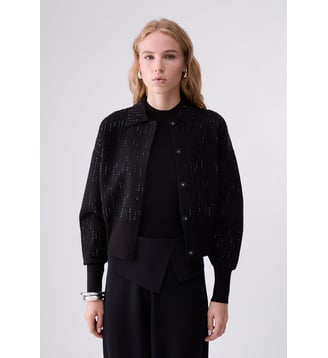 Veste en maille avec strass - Liu Jo - Noir