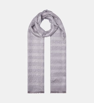 Étole monogramme jacquard - Liu Jo - Gris