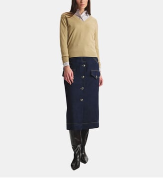 Pull Morcant en laine mérinos - Ines de la Fressange Paris - Beige