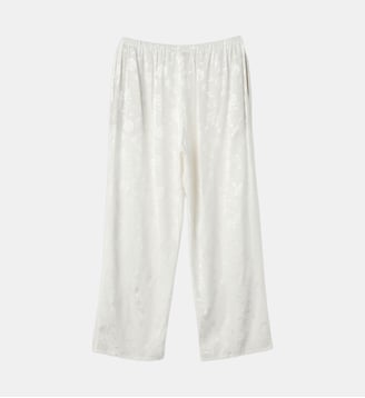 Pantalon droit en viscose - Agnès b. - Blanc colombe