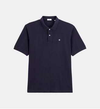 Polo Lucas en piqué de coton - Serge Blanco - Bleu marine