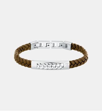 Bracelet T-LEATHER - Trussardi - Brown et stainless steel