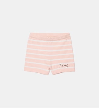 Short en maille avec logo - Marni - Rose