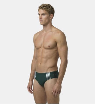 Slip De Bain À Rayures Latérales - Ron Dorff - Vert