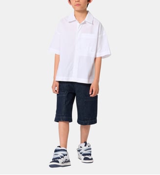 Bermuda en jean - Lanvin Kids - Denim indigo blue