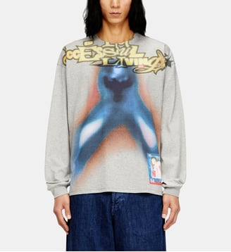 T-shirt en coton avec imprimé numérique Diesel
