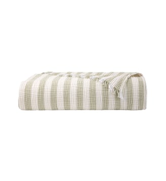 Couvre lit en gaze de coton - Desforges - Amande