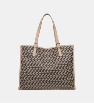 Grand sac cabas épaule Ikon - Lancaster - Marron nude