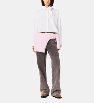 Chemise à col croquet - Maje - Blanc