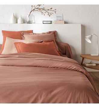 Housse de couette unie en polycoton La Redoute Interieurs