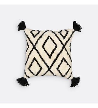 Housse de coussin - La Redoute Interieurs - Écru et noir