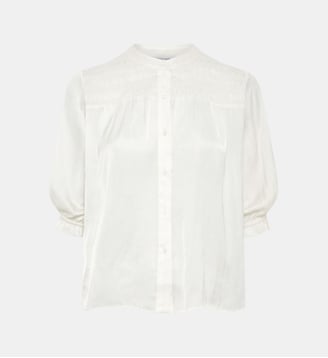 Chemise en satin à smocks - CATRINE Gerard Darel