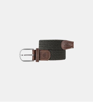 Ceinture tressée élastique unie - Billybelt - Kaki