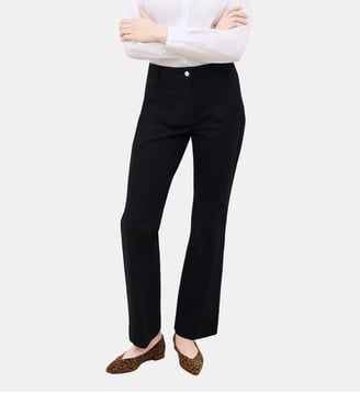 Pantalon pelleygab - Motif uni - Coton biologique - Coupe flare - Caroll - Noir