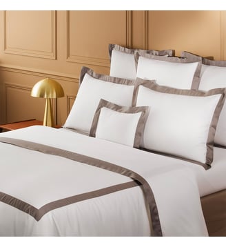 Housse de couette en satin - Yves Delorme - Platine
