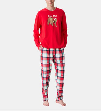Pyjama en jersey de coton épais - Bear Noël - Arthur - Rouge
