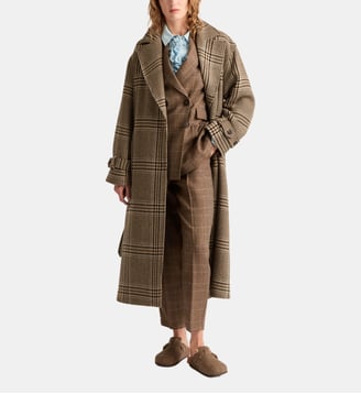 Manteau ted en panne maxi galles - Momonì - Multicolore